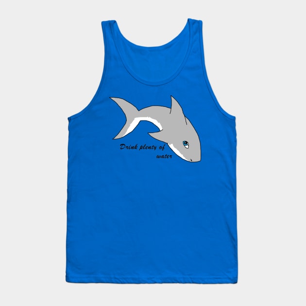 Friendly Shark Reminder Tank Top by HuskyWerewolf